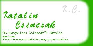 katalin csincsak business card